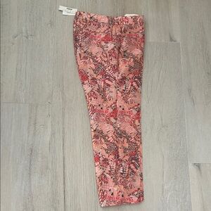 J. Crew Women's Pink and Red Patterned Pants